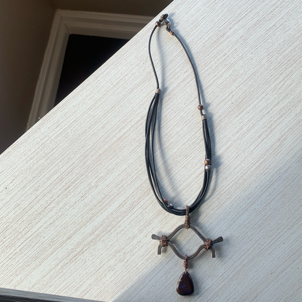 Silver and copper necklace